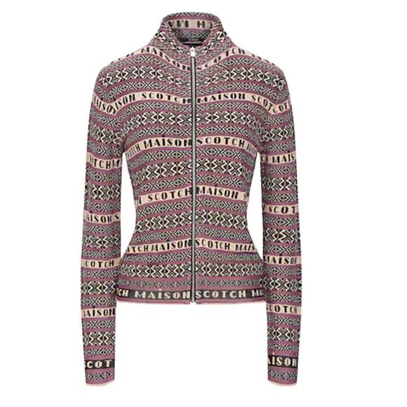 Scotch & Soda Maison Scotch Fair Isle Zip Cardigan - Picture 2 of 10